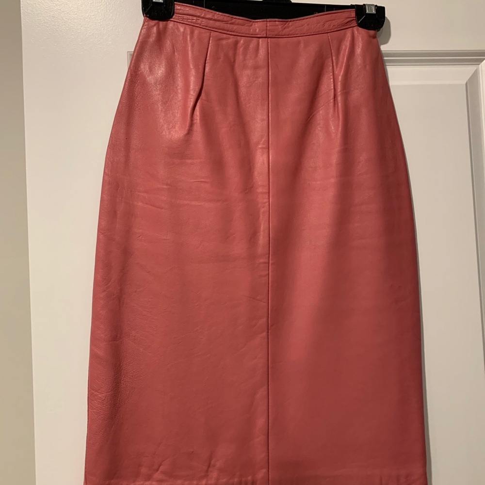 Leather Pink Skirt